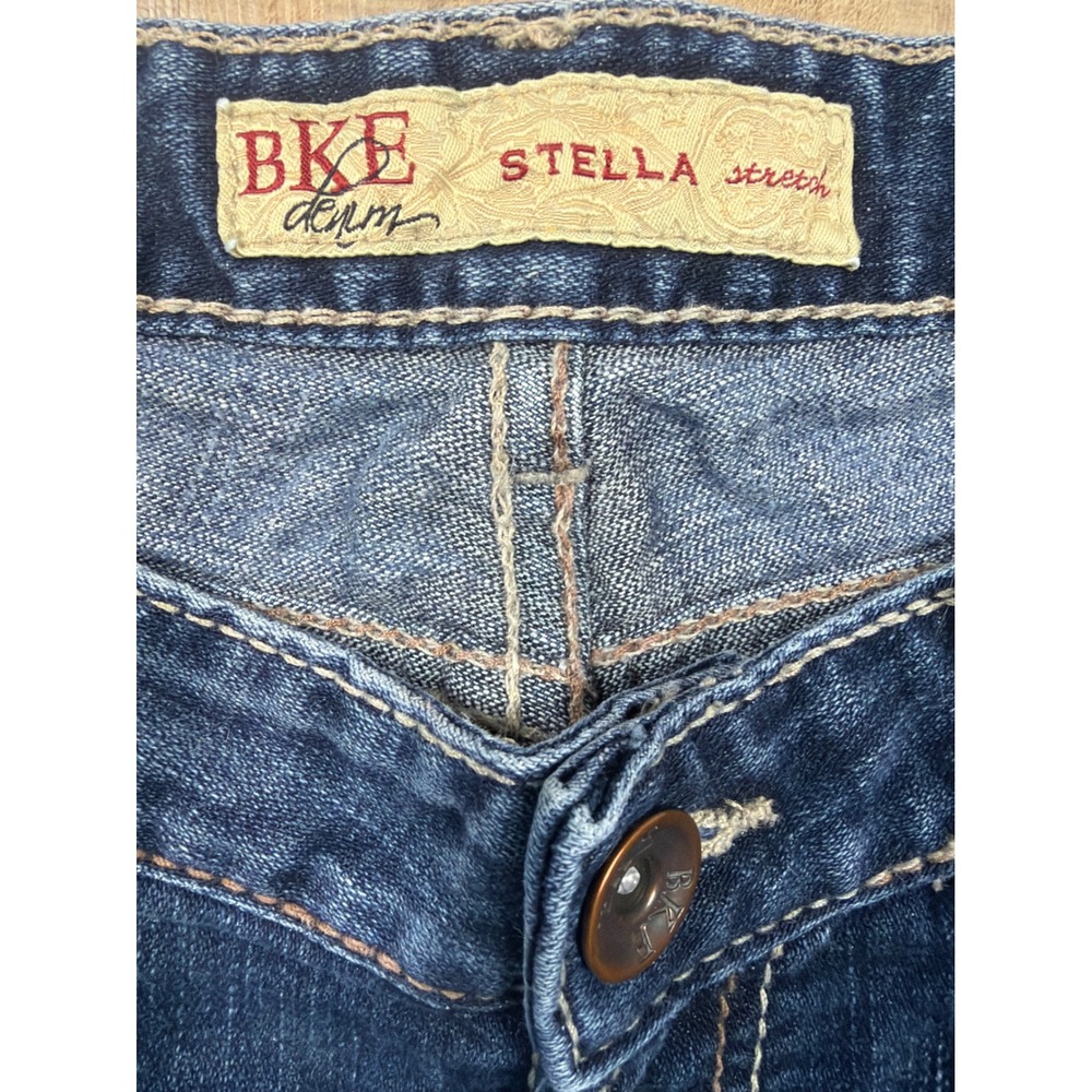 Y2K Buckle BKE Stella Stretch Low Rise Bootcut Jeans Womens Size 30 Flap Pocket - Picture 6 of 8